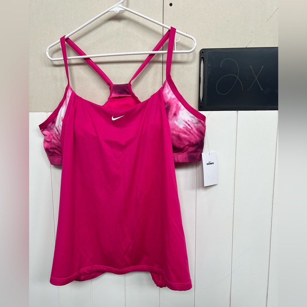 Nike Swim Pink Top. Brand New. Plus Size 2X